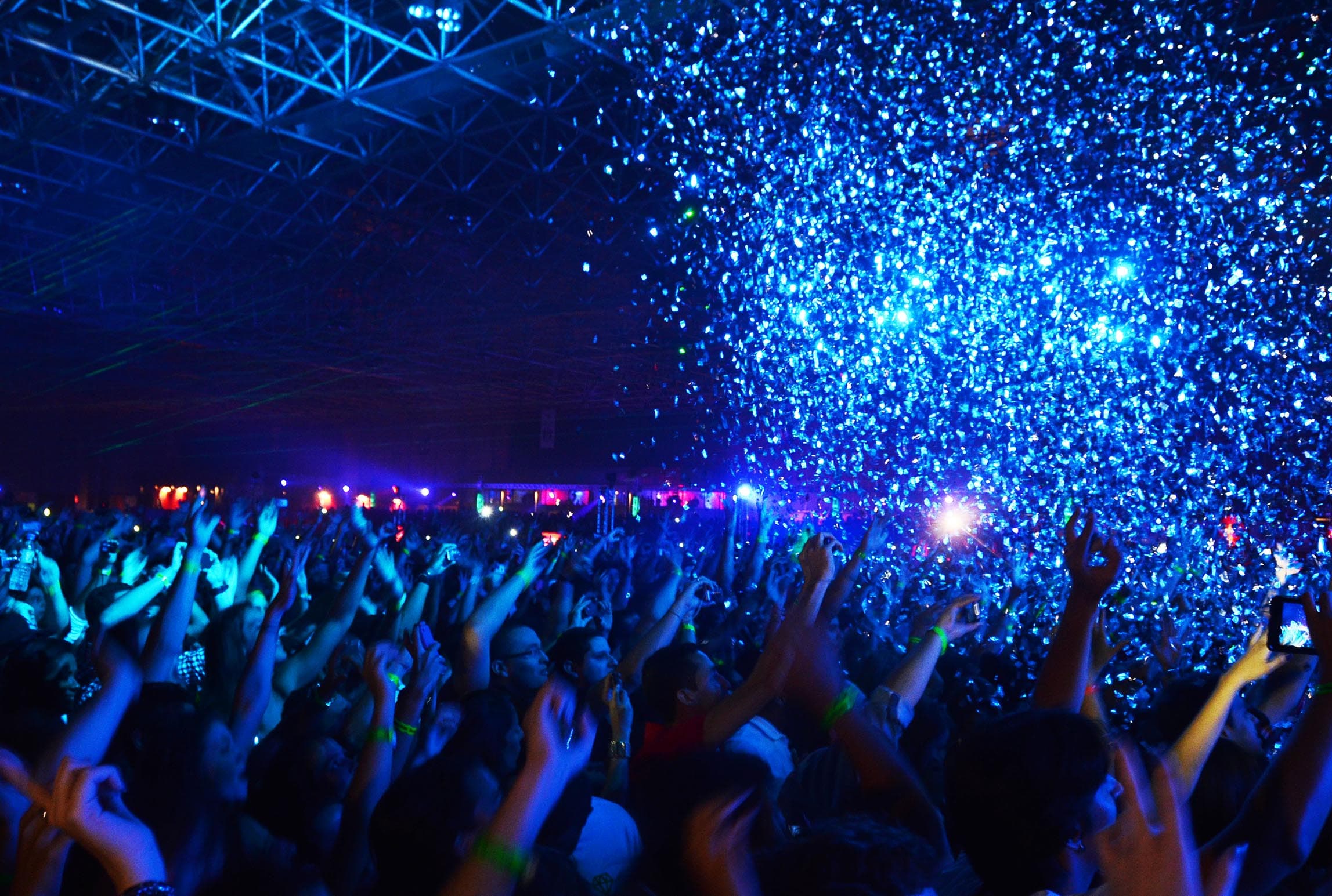 Multidão em um festival de música